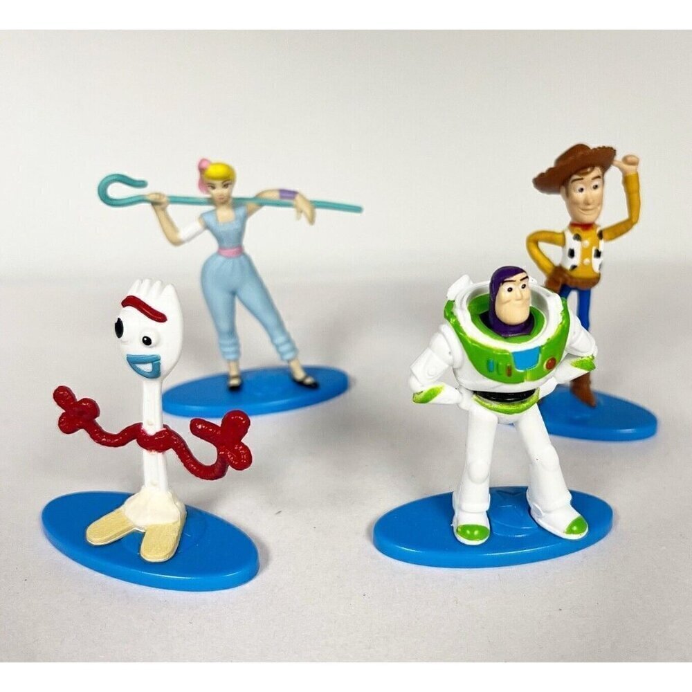 Toy Story Mini Figurines Disney Pixar Buzz Lightyear, Woody, Bo Peep, forky